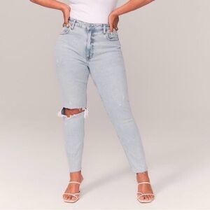 Abercrombie & Fitch Light Blue Ripped Skinny Jeans